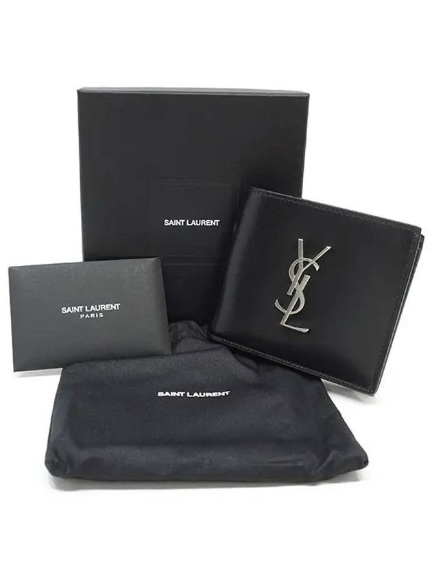 East/West Wallet In Smooth Leather Black - SAINT LAURENT - BALAAN 3