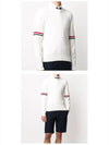 Men's Milan Stitch Armband Crew Neck Knit Top White - THOM BROWNE - BALAAN 6