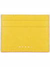 Logo Saffiano Card Wallet Yellow - MARNI - BALAAN 3