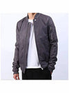 Raglan Calfskin Bomber Jacket Purple Grey - RICK OWENS - BALAAN 3