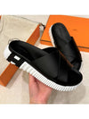 Infra Calfskin Slippers Black - HERMES - BALAAN 3