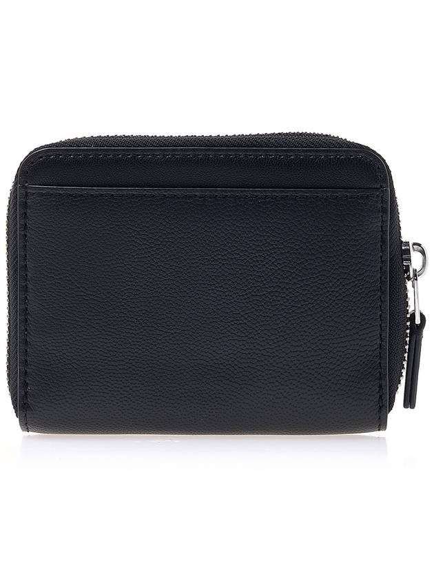 Women's The Slim Zip-up Logo Card Wallet Black - MARC JACOBS - BALAAN.