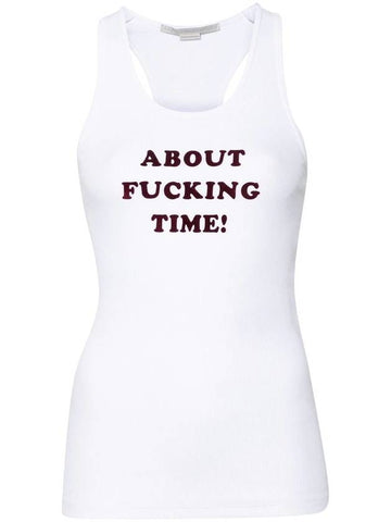 Stella McCartney About F* Time Tank Top - STELLA MCCARTNEY - BALAAN 1