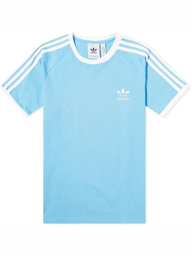 3 Stripes Short Sleeve T-Shirt Blue - ADIDAS - BALAAN 1