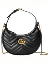 GG Marmont Half Moon Mini Bag Black - GUCCI - BALAAN 2