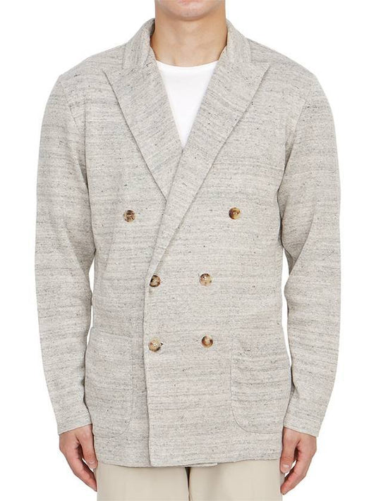 Men's Double Breasted Cardigan Gray - RVR LARDINI - BALAAN 1