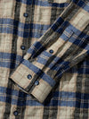 Wool Check Washed Shirt Blue - UJBECOMING - BALAAN 5