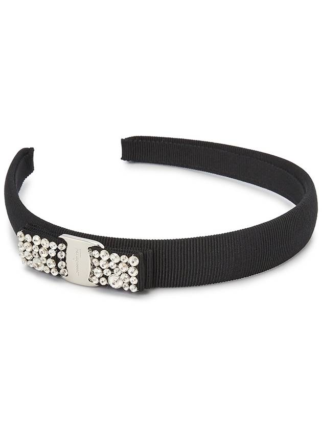 Vara Crystal Hairband Black - SALVATORE FERRAGAMO - BALAAN 4