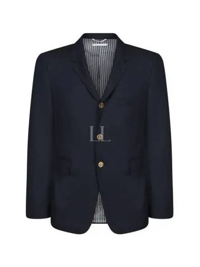 Super 120S Wool Twill Single Breasted Classic Jacket Navy - THOM BROWNE - BALAAN 2