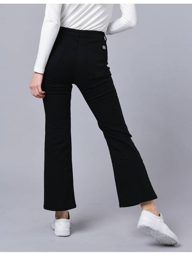 Cotton Span Waist Band 94 Semi Boot Cut Black Pants DO6222PT67 2 - DOYOUKNOWMC GOLF WEAR - BALAAN 5