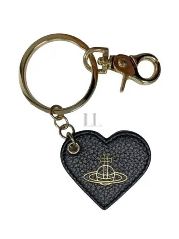 Grain Leather Heart Keyring Black - VIVIENNE WESTWOOD - BALAAN 2