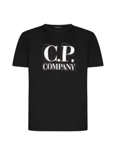 Graphic Logo Print Short Sleeve T-Shirt Black - CP COMPANY - BALAAN 2