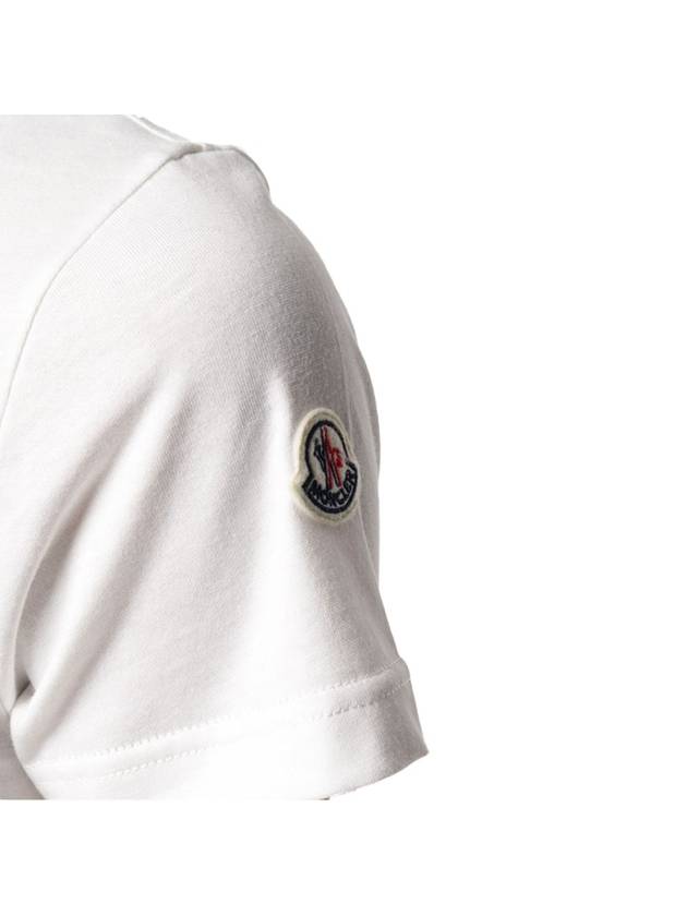 Cotton Logo Patch Short Sleeve T-Shirt White - MONCLER - BALAAN 5