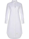 Oxford Classic Shirt Midi Dress White - THOM BROWNE - BALAAN 3