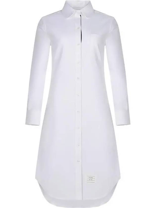 Oxford Classic Shirt Midi Dress White - THOM BROWNE - BALAAN 3