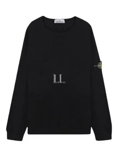 OLD Treatment Wappen Patch Crew Neck Sweatshirt Black - STONE ISLAND - BALAAN 2