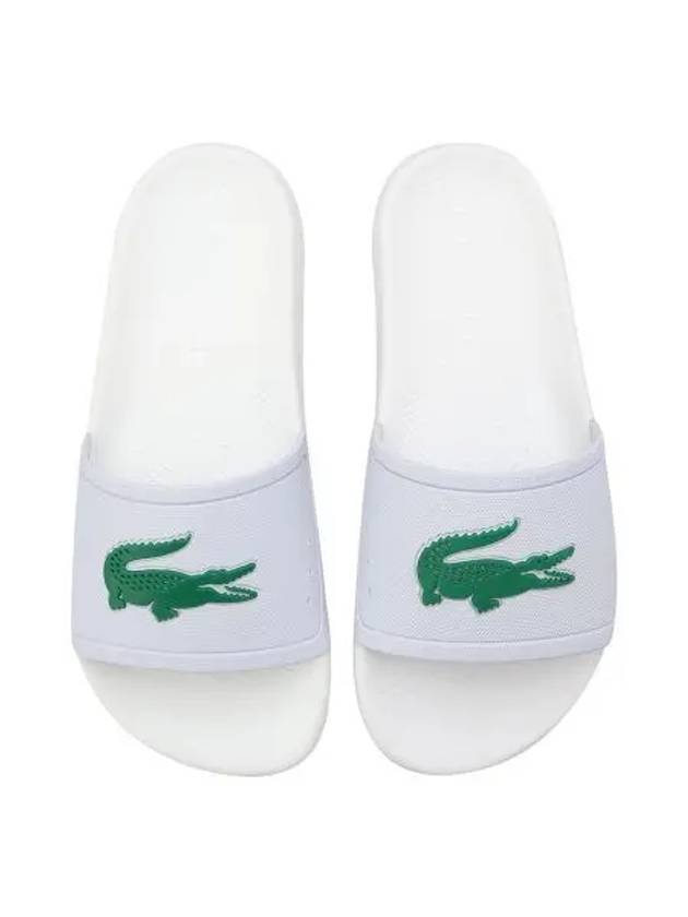 Men's Croco Logo Slippers White - LACOSTE - BALAAN 2