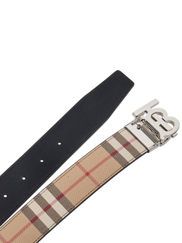 Monogram Motif Vintage Check Reversible Belt Archive Beige - BURBERRY - BALAAN 9