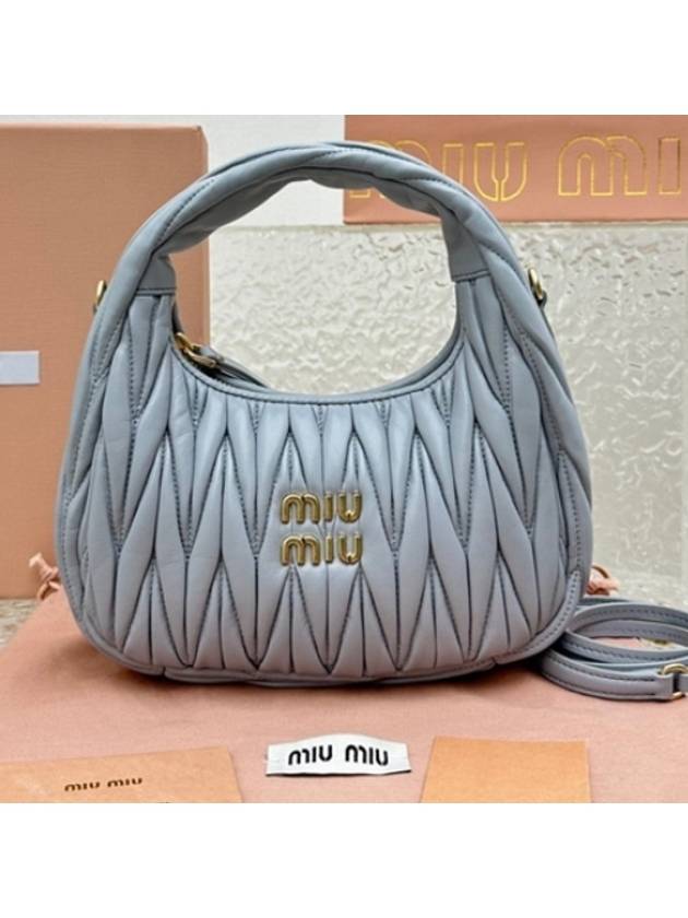 Wander Materasse Nappa Leather Mini Hobo Tote Bag Cornflower - MIU MIU - BALAAN 2