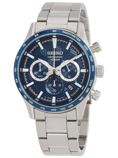 Seiko Chronograph Quartz Blue Dial Men's Watch SSB445P1 - SEIKO - BALAAN 1