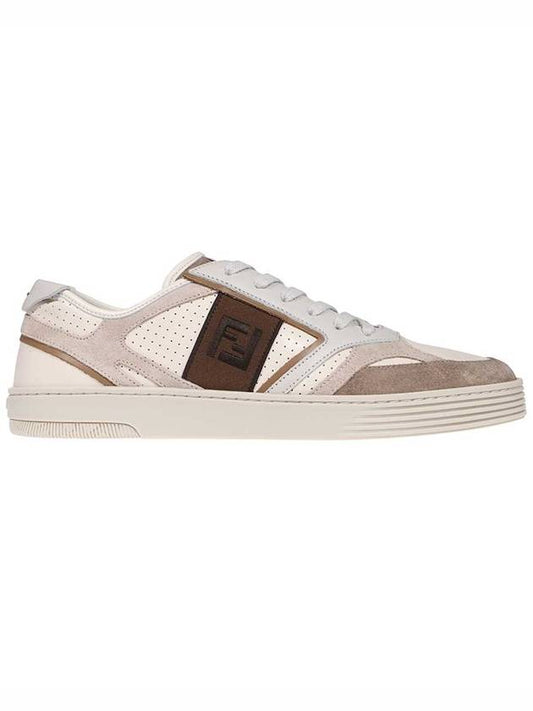 Step Leather Low Top Sneakers Beige - FENDI - BALAAN 2