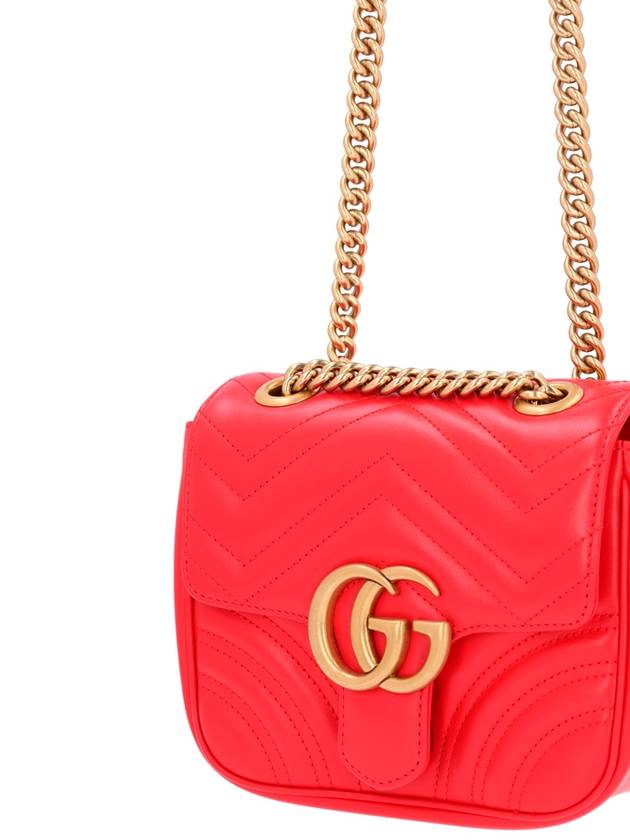 GG Marmont Matelasse Small Shoulder Bag Red - GUCCI - BALAAN 4