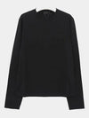 Logo Stretch Cotton Long Sleeve T-Shirt Black - PRADA - BALAAN 3