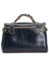 Contrast Raw Edge Mini Alexa Tote Bag Dark Navy - MULBERRY - BALAAN 4