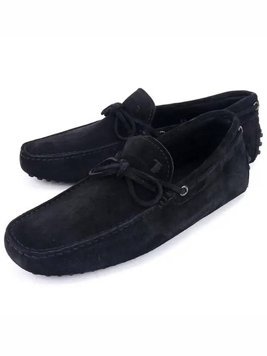Men's Gommino Suede Driving Shoes Black - TOD'S - BALAAN 2