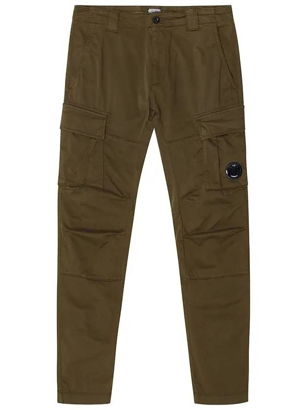 Stretch Sateen Cargo Lens Straight Pants Green - CP COMPANY - BALAAN 2