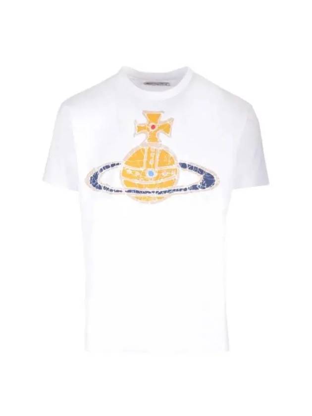 Women's Print Logo Short Sleeve T-Shirt White - VIVIENNE WESTWOOD - BALAAN 2