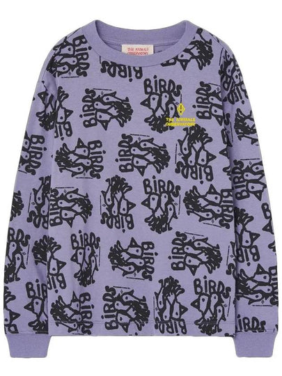 Kids Bird All over Sweatshirt Purple F24019 226FK - THE ANIMALS OBSERVATORY - BALAAN 2