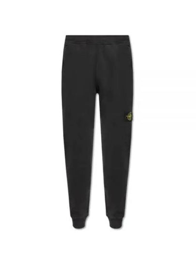 Signature Wappen Patch Cotton Baggy Pants Black - STONE ISLAND - BALAAN 2