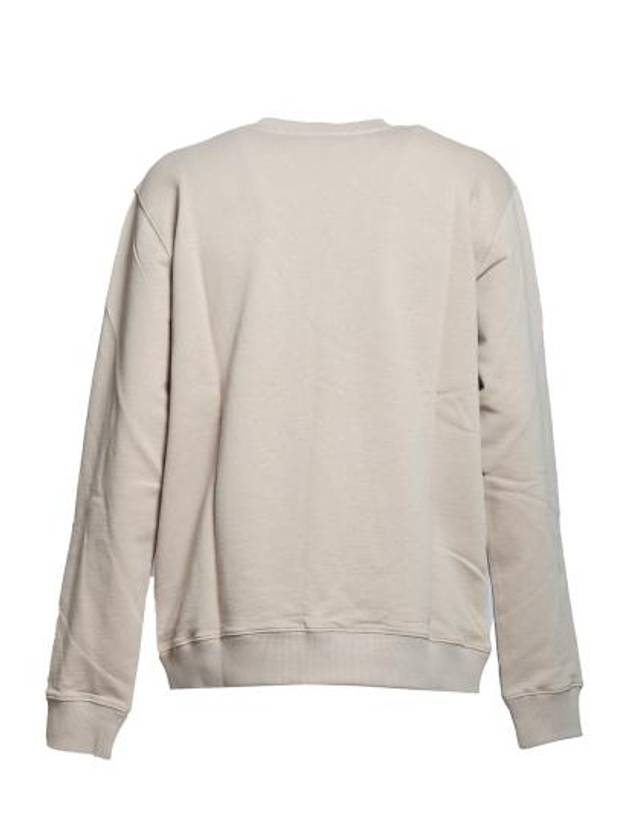 Brushed Logo Cotton Sweatshirt Beige - MSGM - BALAAN 3