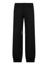 Triangle Logo Wool Straight Pants Black - PRADA - BALAAN 2