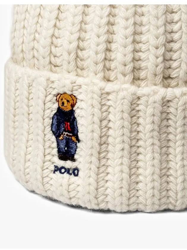 WC0522 105 Polo Bear Rib Pom Pom Beanie - POLO RALPH LAUREN - BALAAN 3