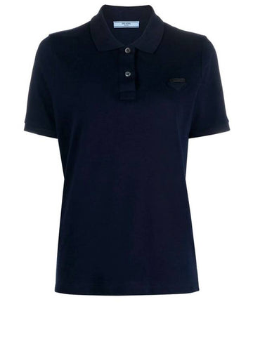 pique short sleeve t shirt - PRADA - BALAAN 1