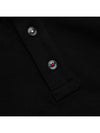 Stripe Trimming Logo Short Sleeve Polo Shirt Black - MONCLER - BALAAN 9