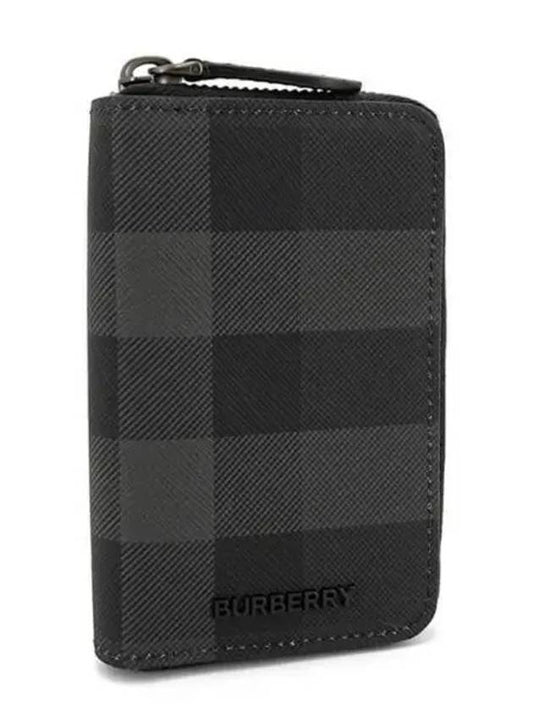 Check Zip Card Case Grey - BURBERRY - BALAAN 2