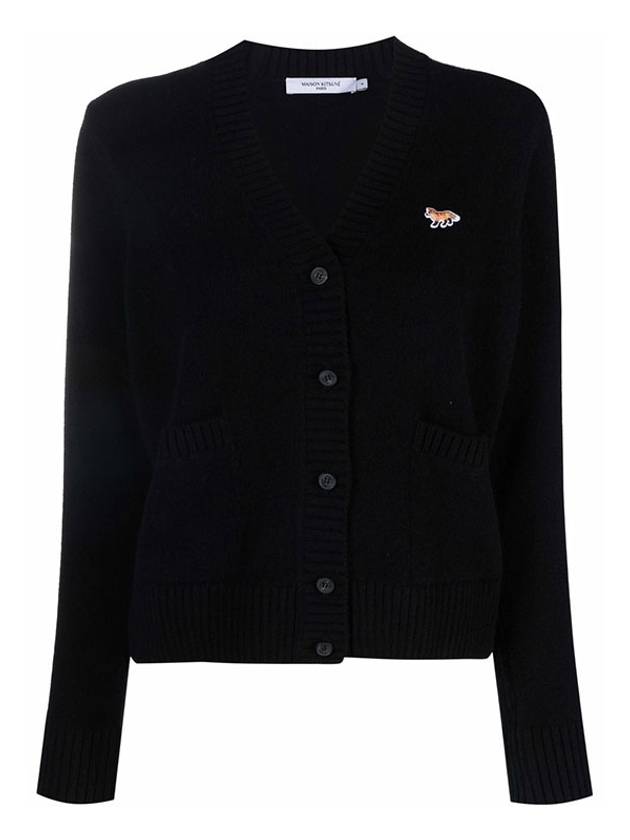 Baby Fox Patch Boxy Cardigan Black - MAISON KITSUNE - BALAAN 2