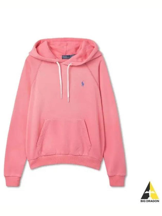 W Long Sleeve Fleece Hoodie Pink - POLO RALPH LAUREN - BALAAN 1