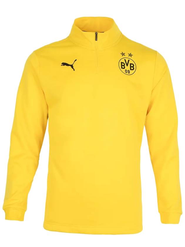 Dortmund 1/4 Zip Long Sleeve T-Shirt Yellow - PUMA - BALAAN 3