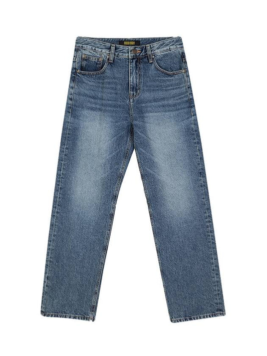 Denim Straight Destroyed Jeans Indigo - CORK - BALAAN 1