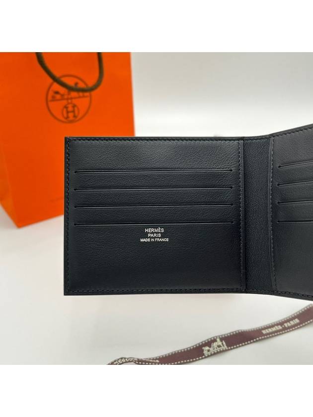 Citizen Twill Compact Card Wallet Black - HERMES - BALAAN 4