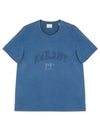 Honore Logo Cotton Short Sleeve T-Shirt Blue - ISABEL MARANT - BALAAN 2