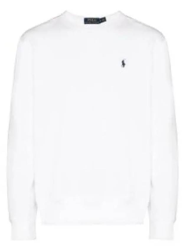 Embroidered Logo Pony Crew Neck Sweatshirt White - POLO RALPH LAUREN - BALAAN 2