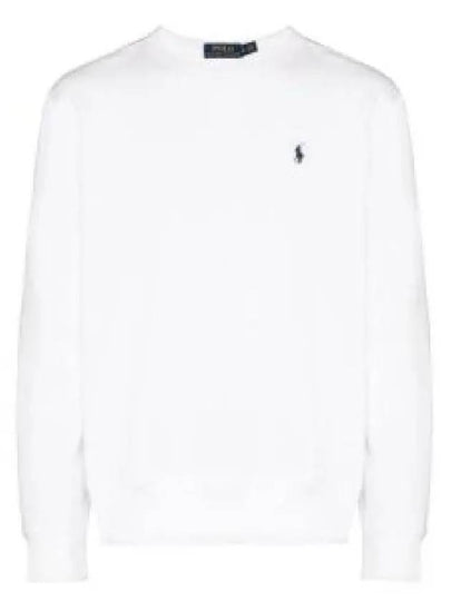 Embroidered Logo Pony Crew Neck Sweatshirt White - POLO RALPH LAUREN - BALAAN 2