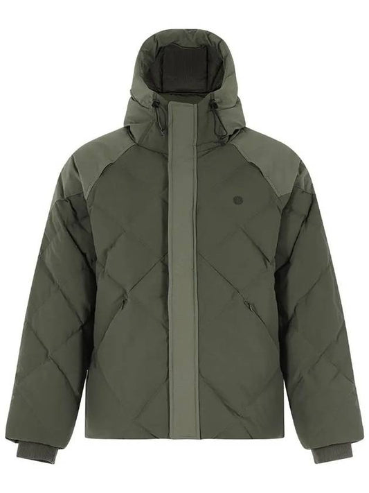 Cordura Nylon Mix Hooded Down Puffer Padding Khaki - OFFGRID - BALAAN 2