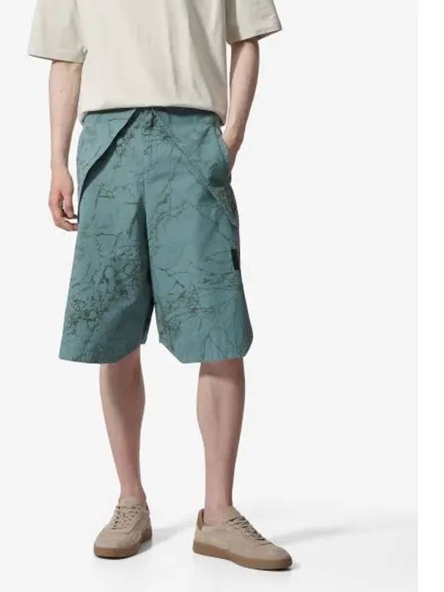 A COLD WALL Overlay Cargo Shorts Pants Teal ACWMB277BFDTL - A-COLD-WALL - BALAAN 1