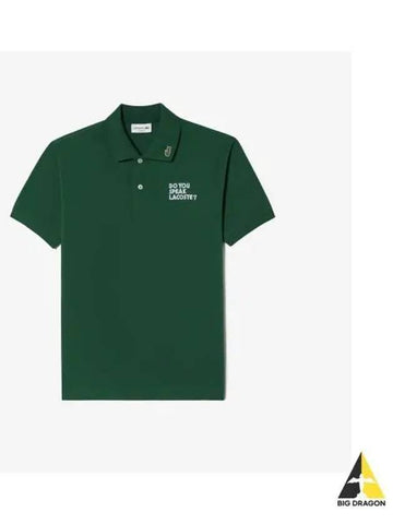 Men s Graphic Polo Green - LACOSTE - BALAAN 1